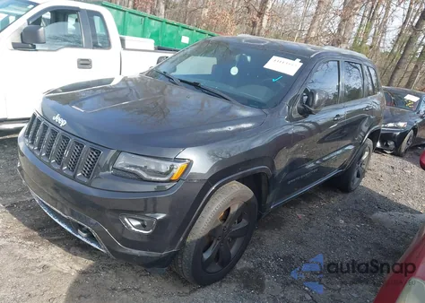 2014 Jeep Grand Cherokee Overland z USA, uszkodzony, nr VIN 1C4RJECT8EC338260